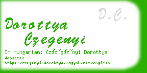 dorottya czegenyi business card